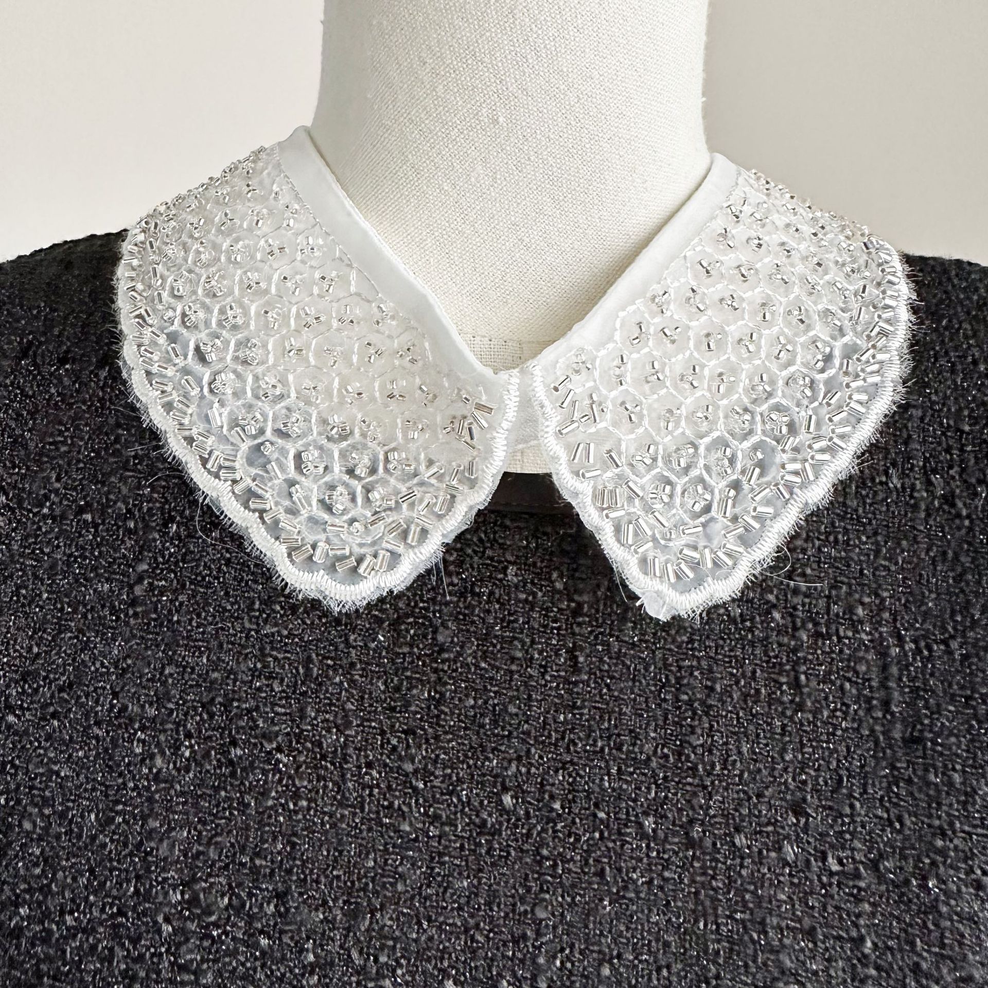 Collar falso universal bordado perlas de clavos pequeños pares de collar vestido transfronterizo camisa de invierno otoño ropa coreana al por mayor image 1