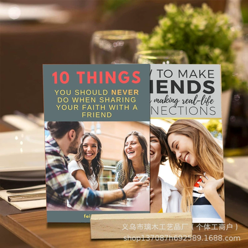 Креативная открытка-календарь с деревянной подставкой, настольная подставка для заметок, деревянный держатель для сообщений и фотографий, декор для дома