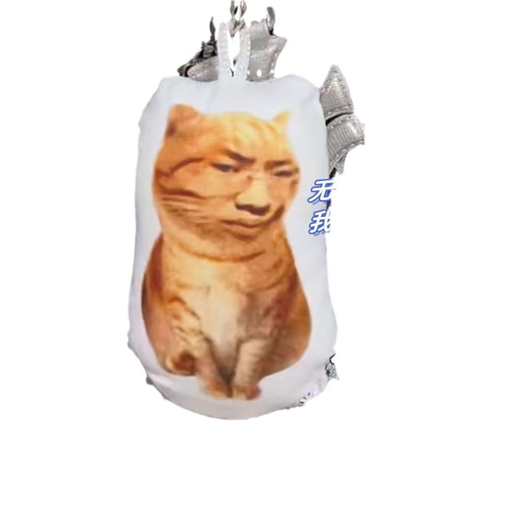 새로운 TINGQUAN 고양이 음성 펜던트 재미있는 추상 TINGQUAN JIANBAO 음성 키 체인 봉제 인형 프레스 음성