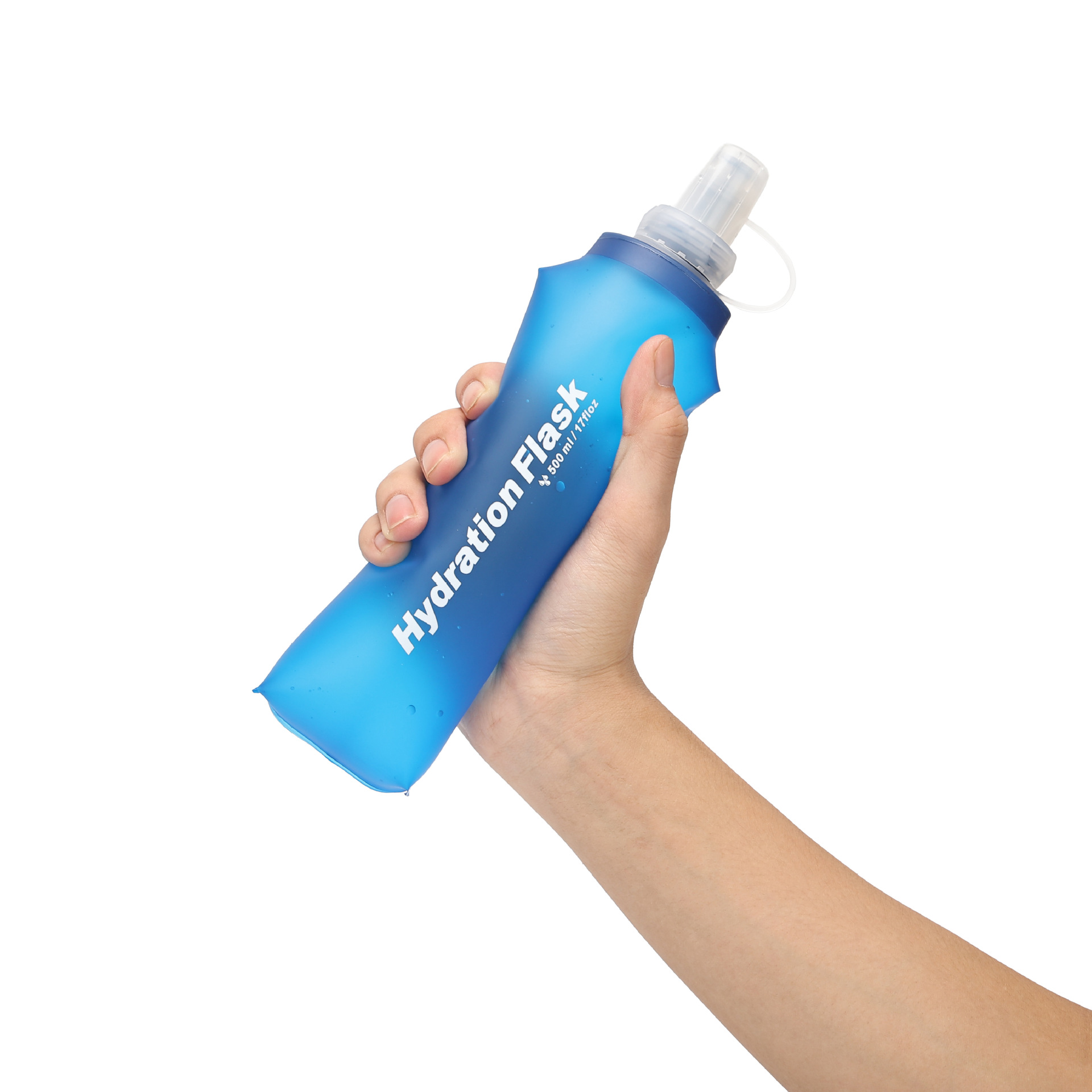 Nuevo tipo de 500ml de doble plegable para correr taza de agua portátil fitness montañismo portátil hervidor plegable suave