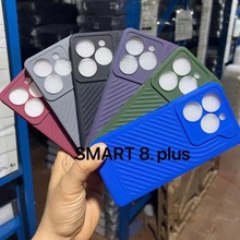 适用INFINIXX型号SMART8 PLUS精孔全包G4防摔条纹彩色TPU软手机壳
