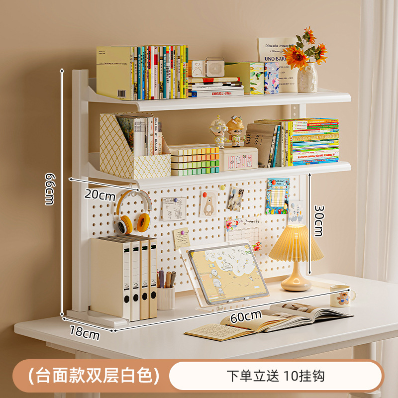 Estante de escritorio estante de escritorio estante de hierro forjado multicapa estante de exhibición para estudiantes