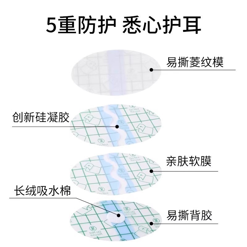 60枚成人游泳耳塞防水护耳贴儿童洗澡洗头耳朵|undefined