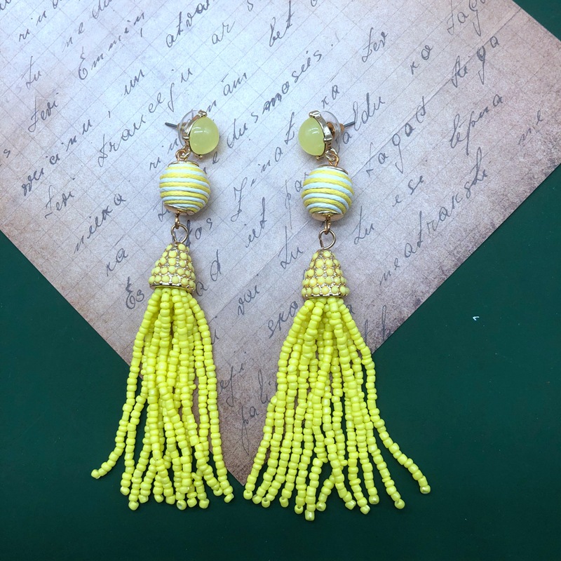 Fashion Miyuki Beads Tassel Earrings Wholesale display picture 8