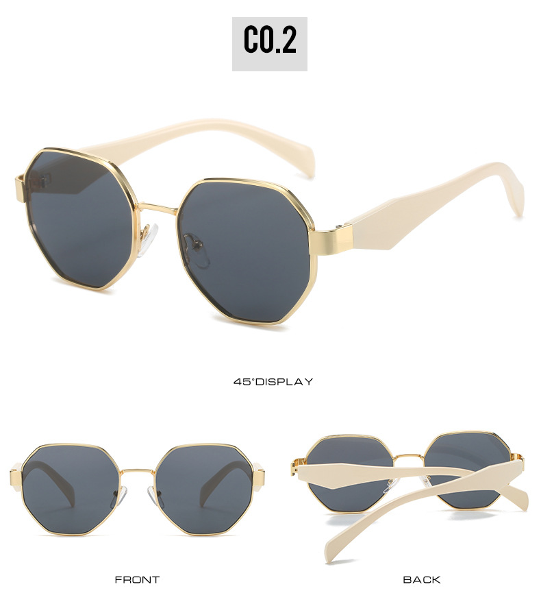 Outdoor, Travel, Shopping Occasion Geometric Pattern Basic Simple Style Geometric PC UV400 Protection Polygon Full Frame Women's Sunglasses