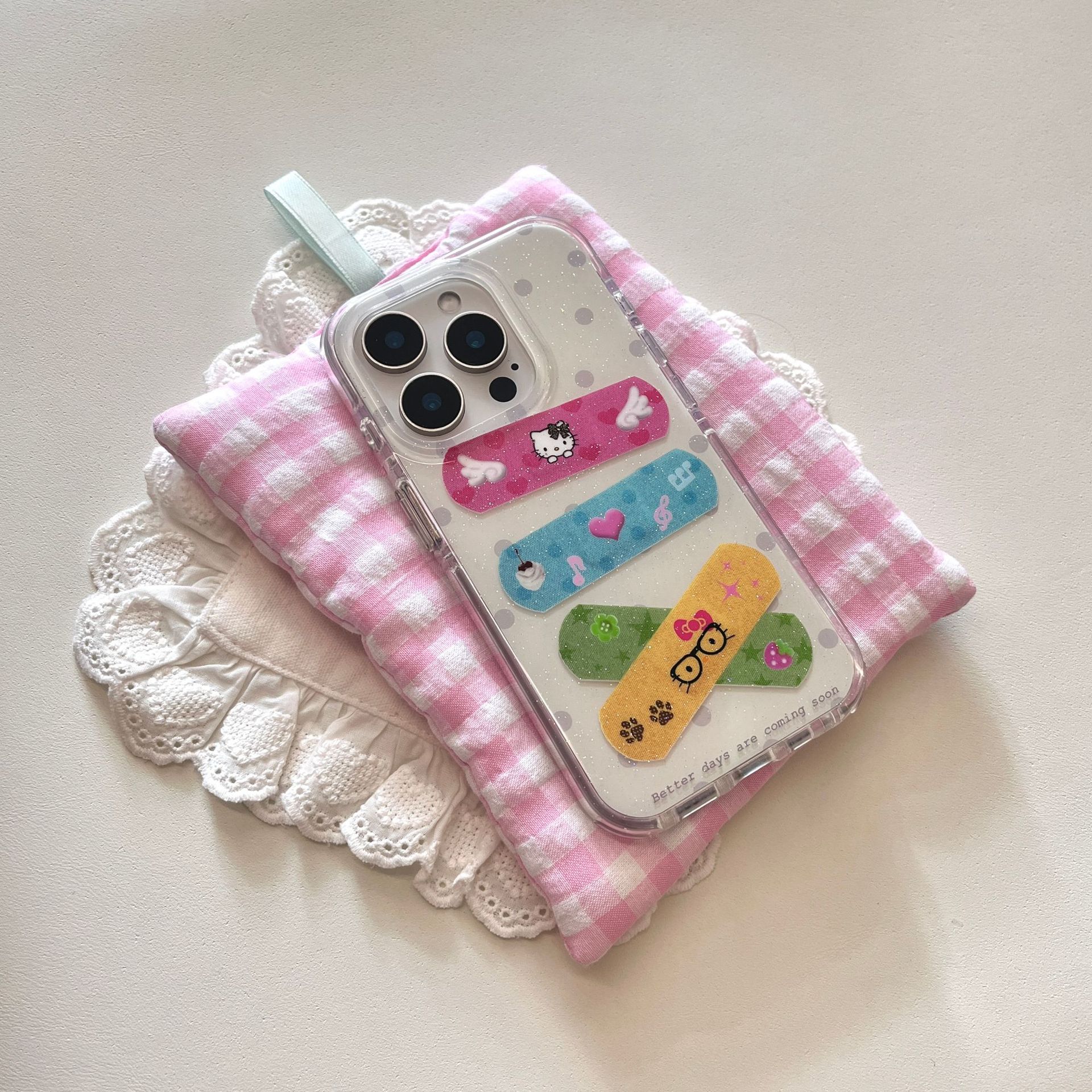 Japón y Corea del Sur Wings KT Cat Adecuado para Apple 16ProMax Funda para teléfono móvil 15Pro Nuevo 14/13 Girl 15PM