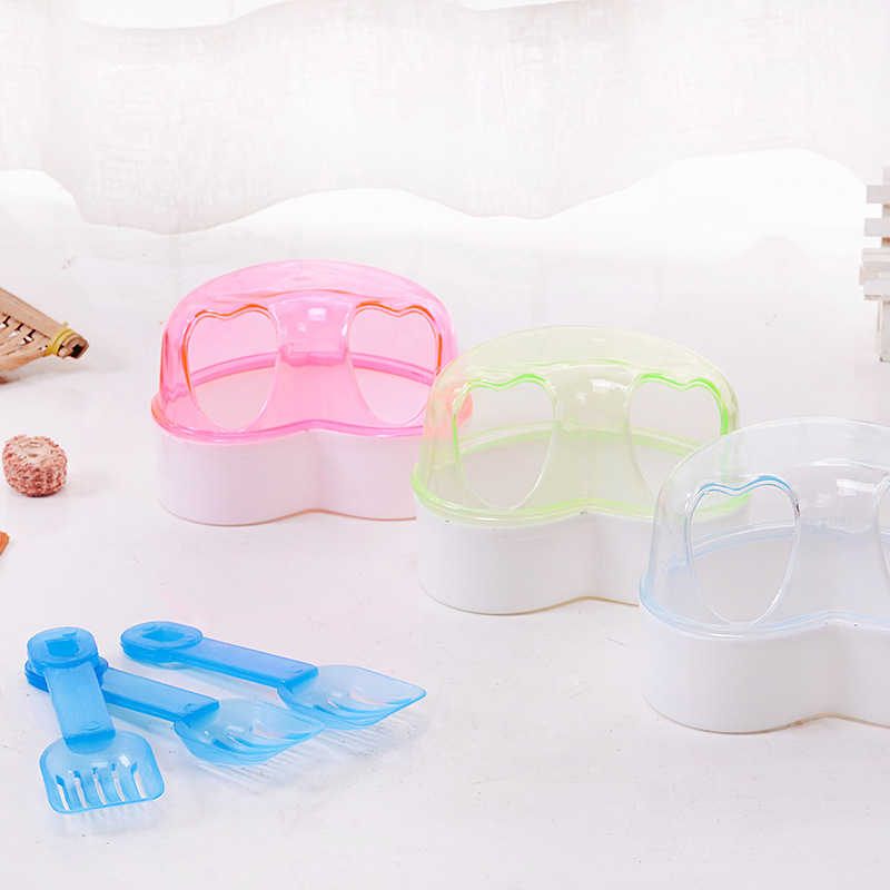 Fabricantes al por mayor pet po hámster baño bañera sala de baño de arena amor baño pequeños productos de limpieza pet