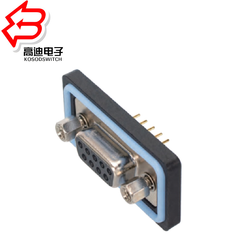 航空插座连接器 公母头D-SUB 9PIN防水焊线板连接器
