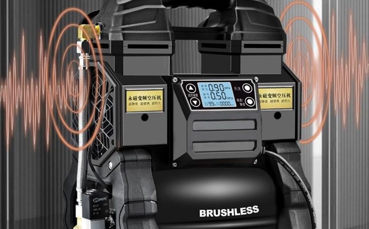 Brushless variable frequency air compressor 220v small oil-free silent air pump woodworking painting high-pressure air compressor
