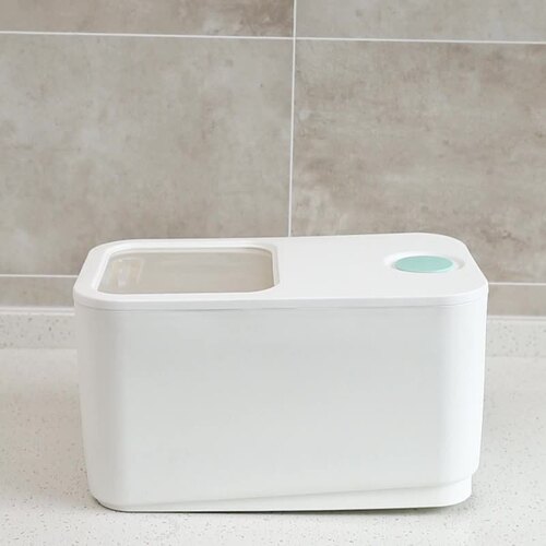 Japanese-style rice bucket for home use, 20-pound capacity, pest and moisture-proof kitchen rice storage tank, large-capacity sealed rice storage box