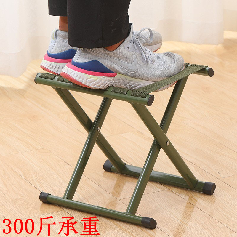 Step stool outdoor chair engraved chair foldable stall fishing foldable chair military green 40# lightweight model