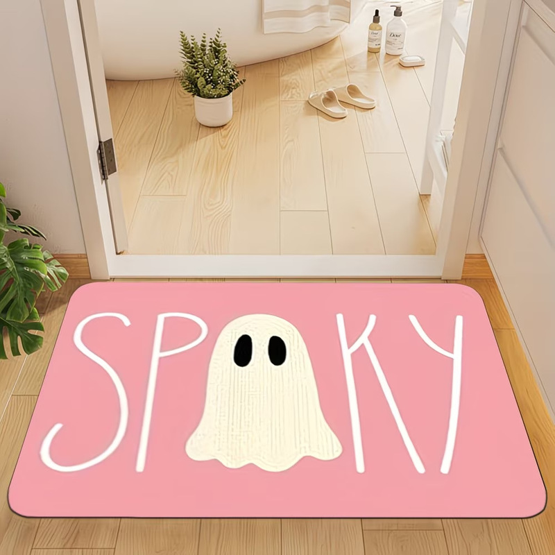 temu's new cute Halloween floor mat, festive atmosphere entrance door decoration, dirt-resistant entryway mat temu's new cute Halloween floor mat, festive atmosphere entrance door decoration, dirt-resistant entryway mat