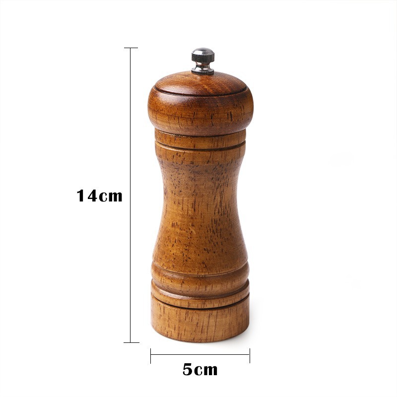 Cross-border Special Seasoning Bottle Oak Mill Pepper Mill Manual Pepper Mill Multi-use Seasoning Bottle Kitchen_voghion.com