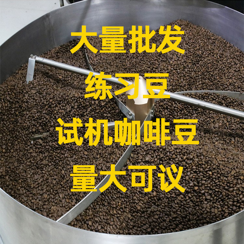 咖啡拉花练习豆试机除味咖啡豆烘焙熟豆咖啡粉装饰测试商用批发