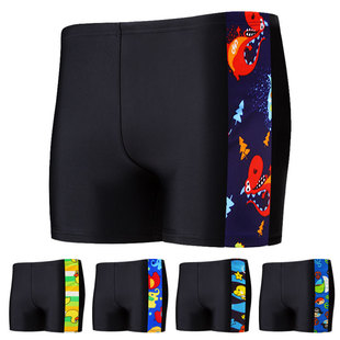 Children's Swim Trunks Swimsuit Parquet Cartoon Boys' Boxer Fashionable Summer Young Children's Swimming Trunks