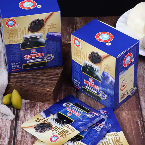 Chaozhou Specialty Chao Sheng Pickled Olives Hong Kong Pickled Olives Spinach Pickled Mustard Greens Preserved Vegetables Rice Accompanying Sauce Condiments Fast Food Wholesale