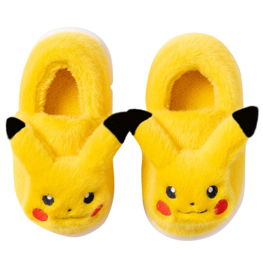 Pikachu Cotton Slippers Women's Autumn and Winter 2023 New Home Indoor Moon Shoes Cartoon Cute Non-slip Warm Cotton Slippers