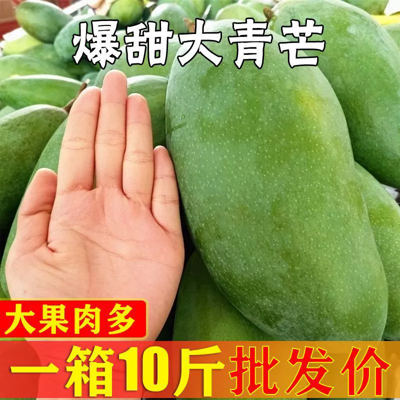 Манго сезонное фруктовое сезонное золотое манго 5kg сладкое и сочное свежесобранные тонкокожие манго Кейт большое зеленое манго