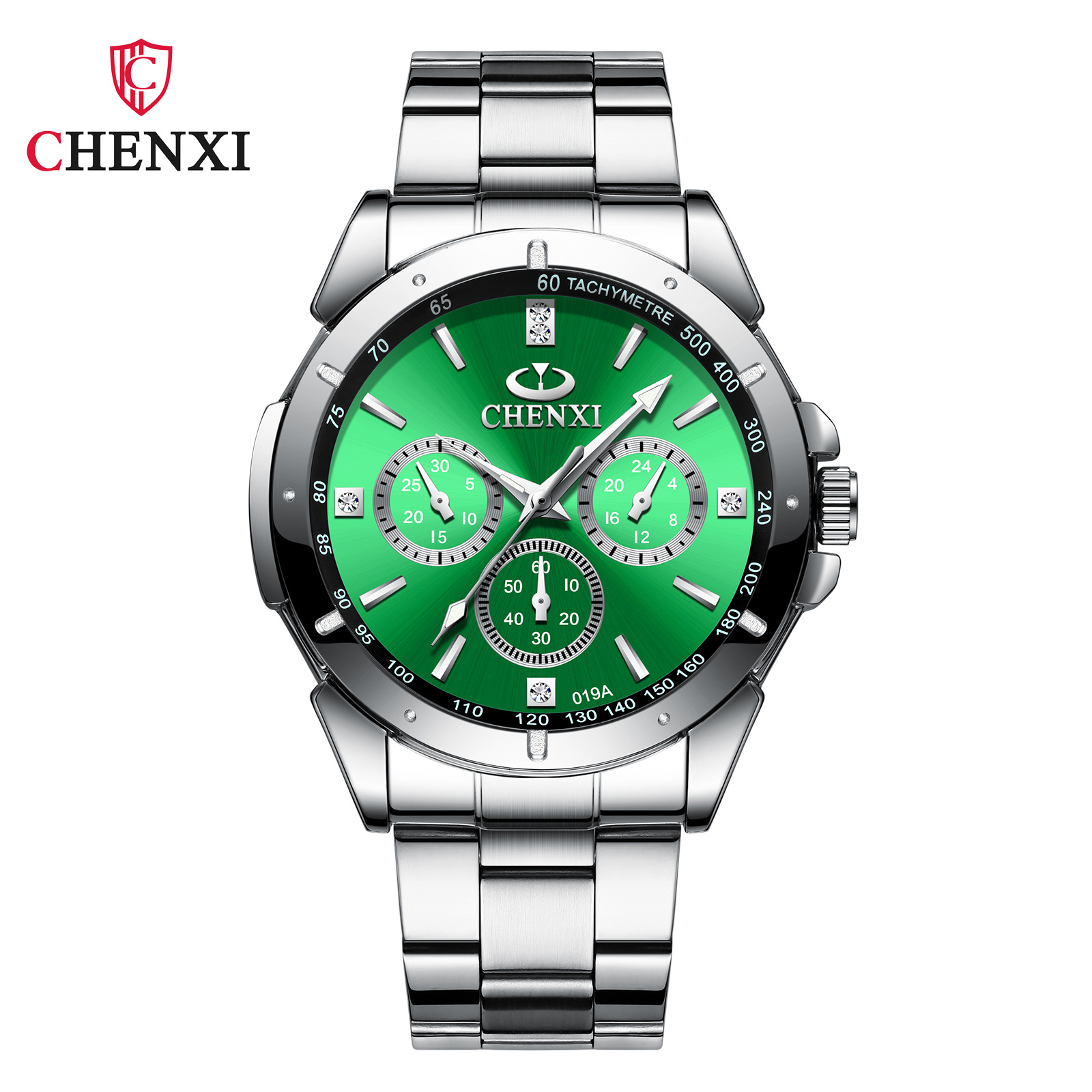 CHENGXI Chenxi 019A pareja moda ronda reloj de cuarzo impermeable creativo correa de acero moda casual Reloj de pulsera