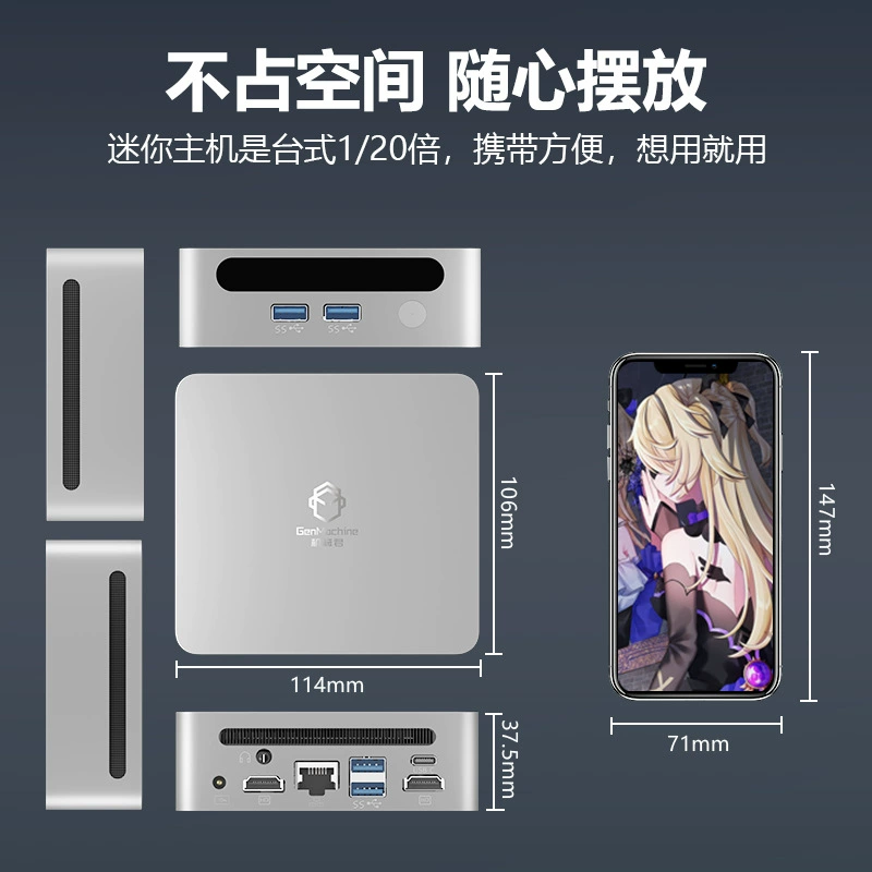 Мини‑ПК i5‑1235U для дома и офиса, для хостела и стримов, трёхэкранный мини‑компьютер