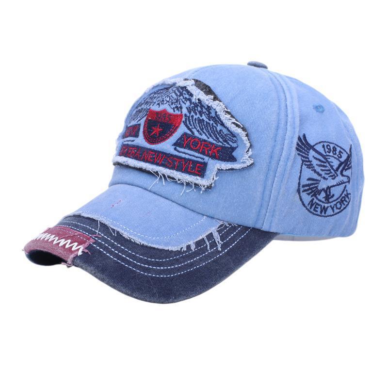 Unisex Vintage Baseball Cap With Feather Embroidery And Letters_voghion.com