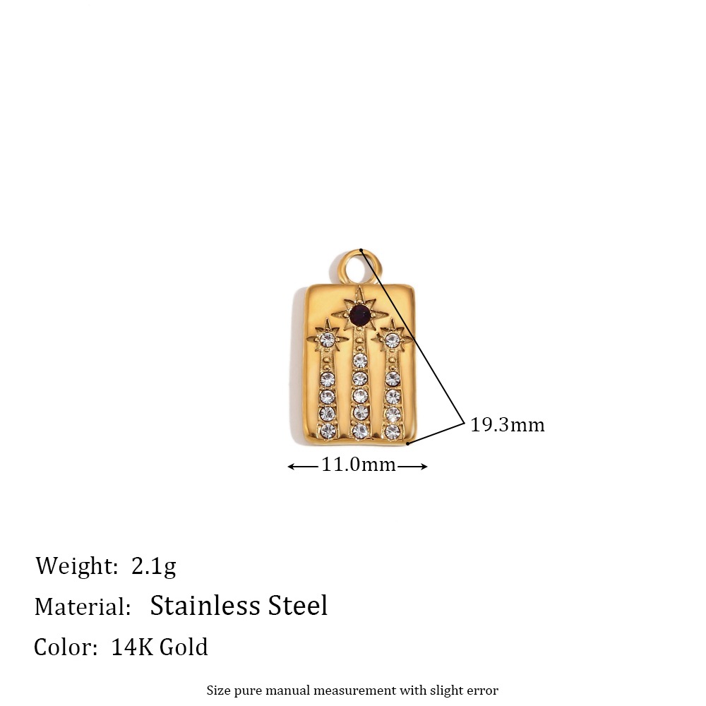 Star Diamond Fang Brand Pendant-Golden