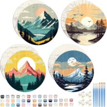DIY �����ͮ��A��ľ�宋 �ֹ���ɫɽˮ�L���b� �͏d���P�����