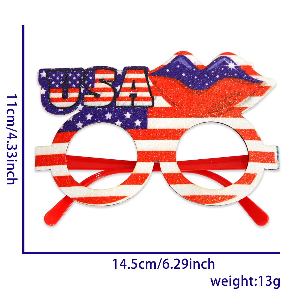 Copa del Mundo gafas banderas rojas, blancas y azules gafas de fútbol americano, canadenses, mexicanos, porristas, refuerzos, props image 18