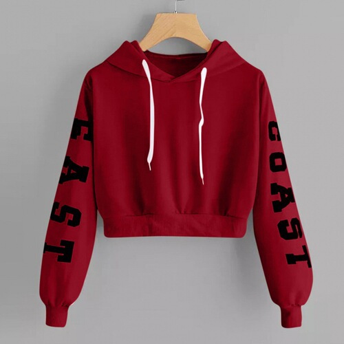 Crop Top Tops Hoodies Women Sweatshirt ladies Hoodie