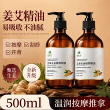 艾草生姜植物按摩精油全身体通经络刮痧推拿开背美容院足疗店精油