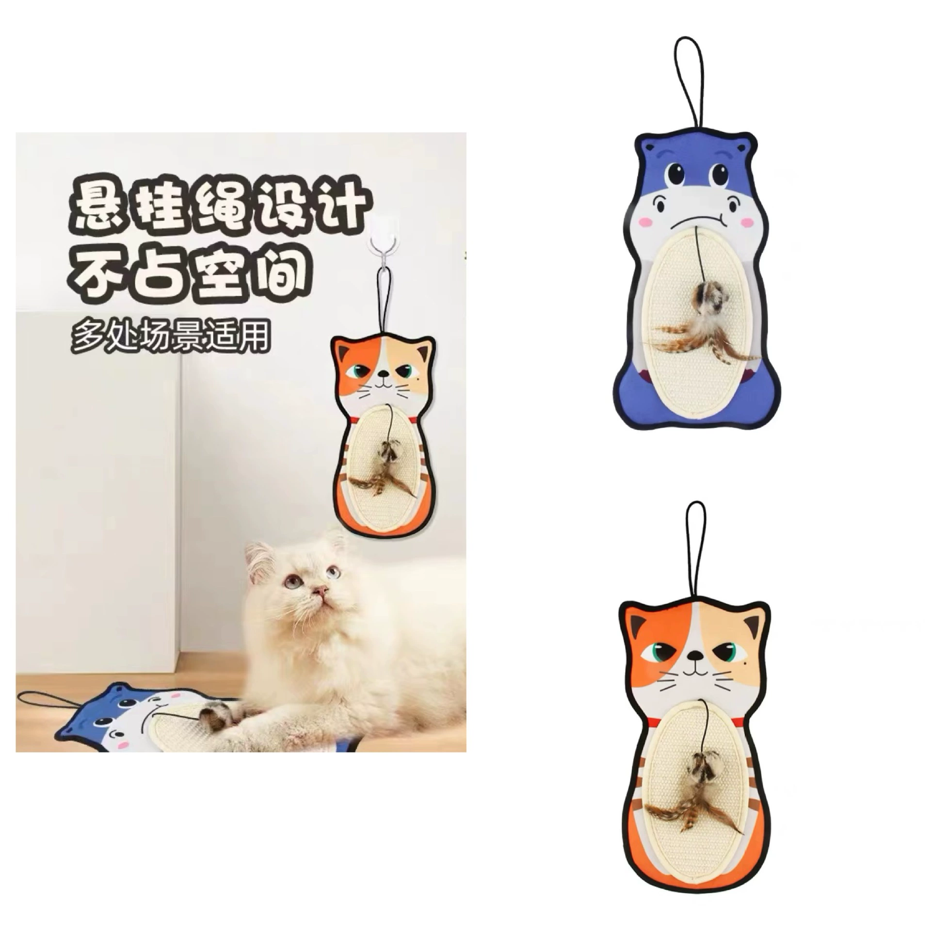 GiGwi — коврик для когтевания кошек, веревка из сизаля, износостойкая игрушка для кошек, когтеточка для кошек, настенный защитный диван