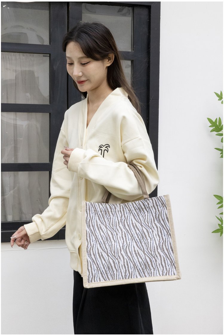 Large-capacity commuting handbags, cross-border bestsellers, hand-carried tote bags, ins linen texture single-shoulder tote bags undefined