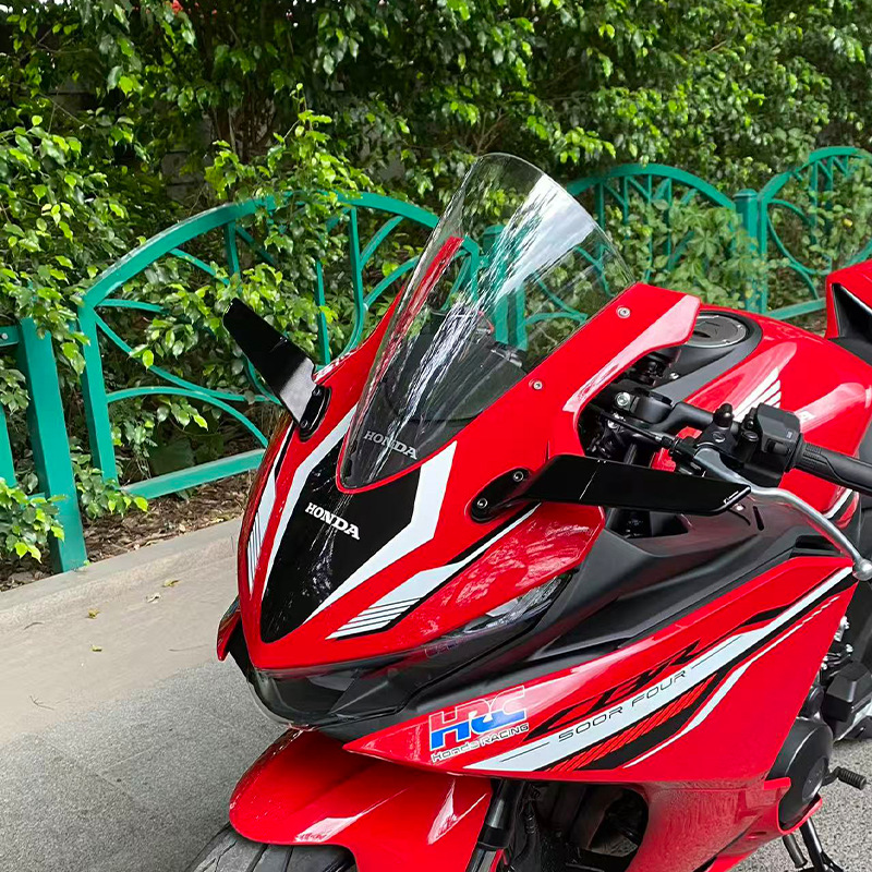 Suitable for Honda CBR500R Four-cylinder motorcycles, this is a modified, high-mounted, sporty-style front windshield and fairing