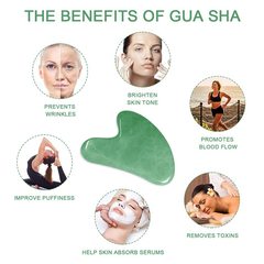 Manufacturer wholesale natural crystal jade scraping facial eye sha beauty massager pink crystal heart shaped jade massager