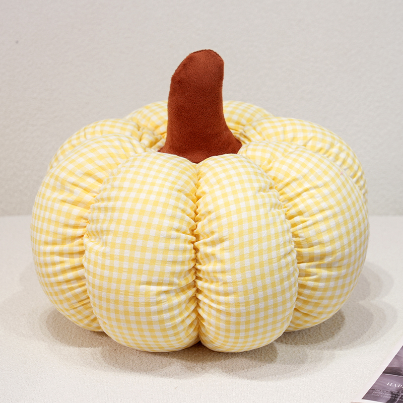 Cojín Decorativo Forma de Calabaza de Poliéster y Algodón PP para Sofá y Sala de Estar