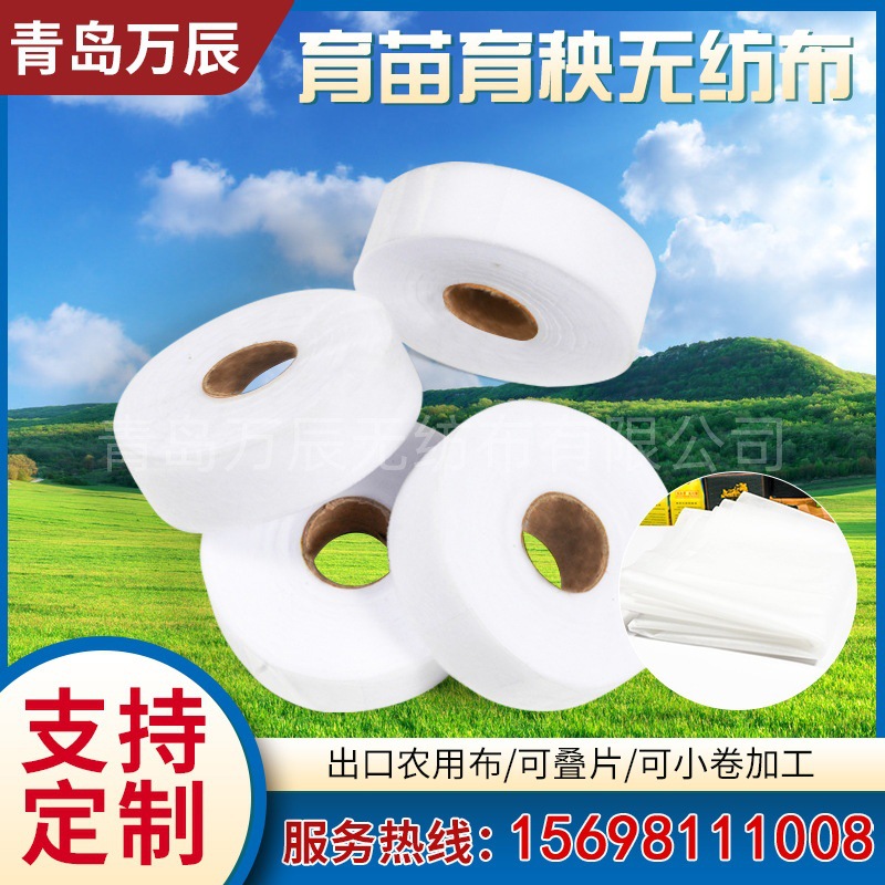 跨境出口育苗无纺布防冻防水保湿透气农用无纺布PP纺粘防寒无纺布