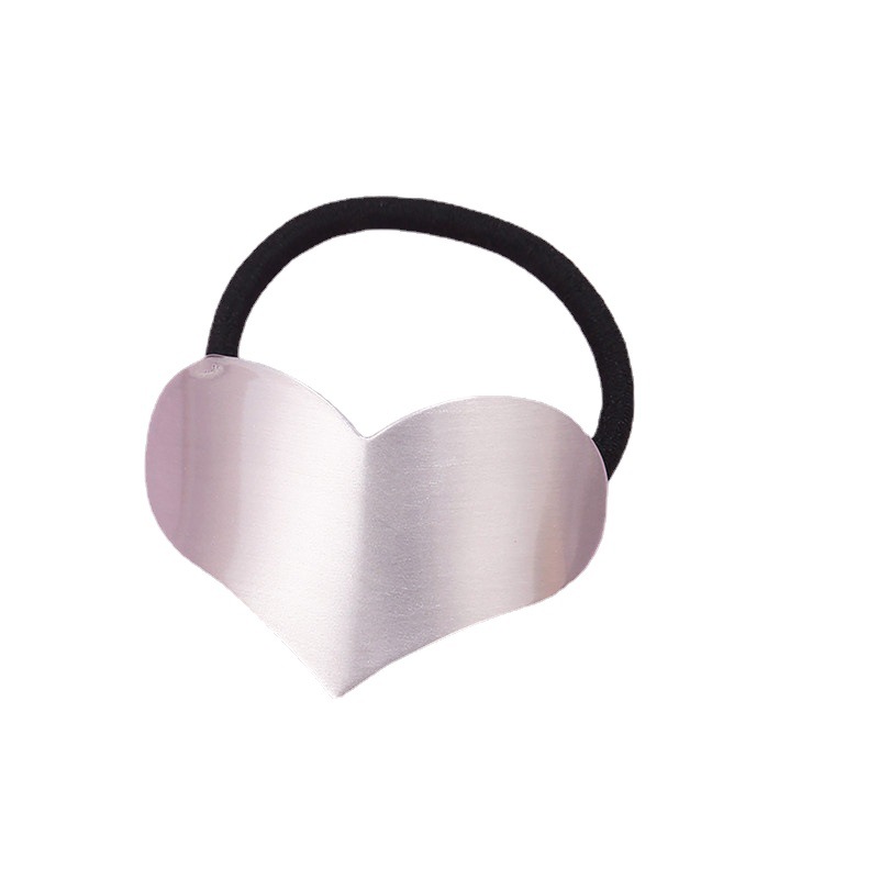 Europa y América Cola de Caballo hebilla banda de pelo lazo banda de goma amor simple aleación brillante gran melocotón corazón cabeza cuerda joyería