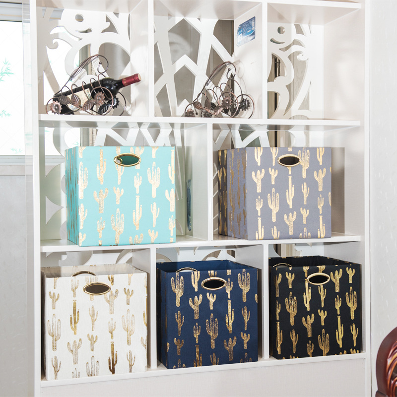 布艺收纳箱大号置物箱书本整理箱玩具储物盒手提收纳盒超大储物箱