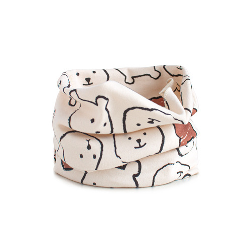 Cute Tao Pure Cotton Neck Warmer Multi-functional Baby Scarf High Elasticity Autumn/Winter Children's Windproof and Warm Knitted Hat