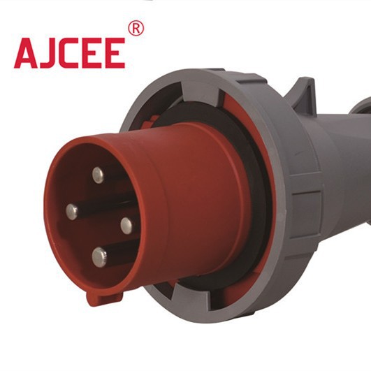 工业插头 新型63A 插头AJ-0342电缆工业级防漏电铜芯防漏电设计