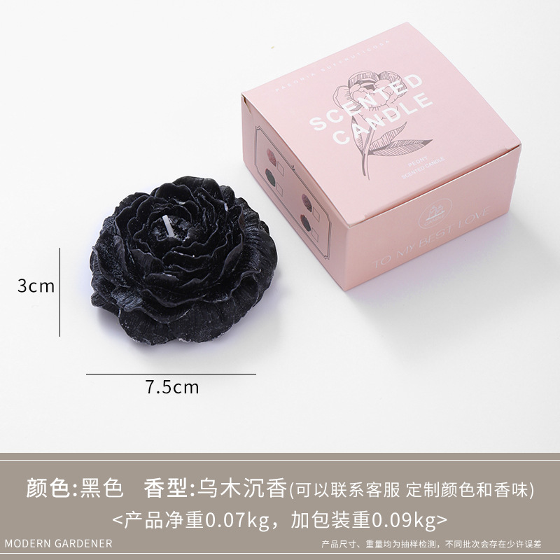 Flores de peonía románticas hechas a mano, modelado artístico, fragancia, velas perfumadas, novias para niñas, regalos especiales, adornos