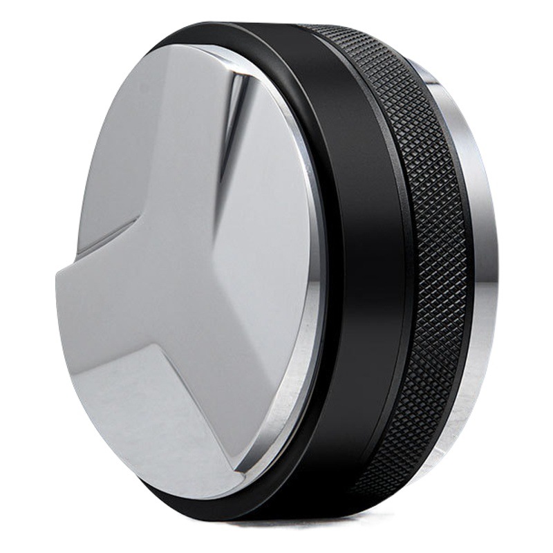 Prensa de café de acero inoxidable con altura ajustable y doble cabeza