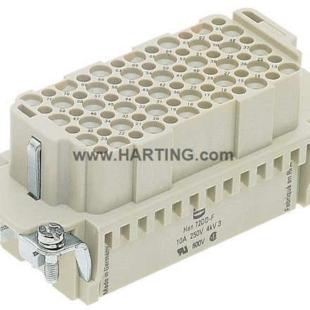 Harting浩亭 09162723101 Han 72DD-HMC-F-c 72针插芯 电流: 10A