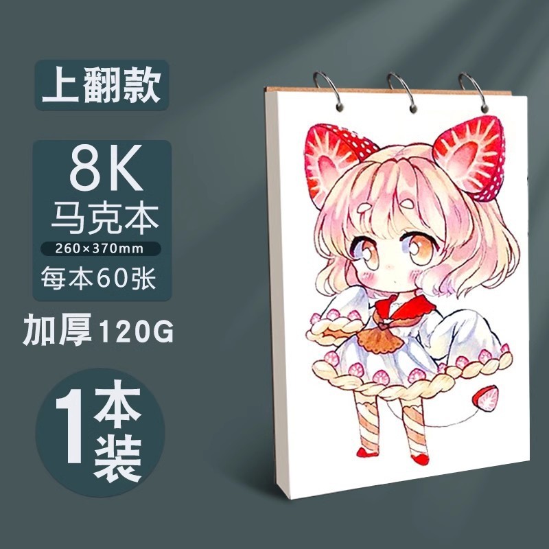 アクリルマーカー用画帳、紙が透けない、取り外し可能なルーズリーフ、A4アート用白紙画帳、A5絵画帳、画集|undefined