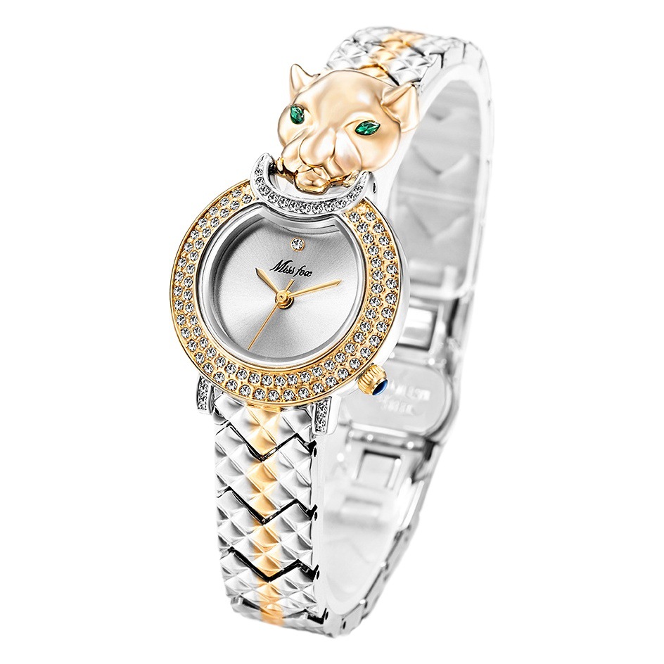MISS FOX reloj de mujer diseño de productos genuinos leopardo pequeño dial reloj de pulsera reloj de cuarzo de moda de mujer de moda