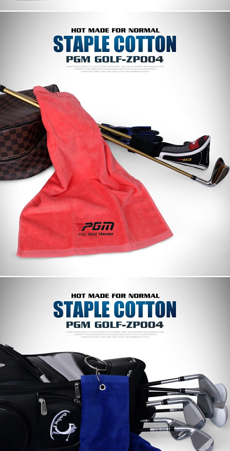 Khăn chơi golf PGM mềm thấm hút nhanh, nhiều màu sắc — Khăn bông trắng xanh da trời, Khăn bông trắng màu xanh đậm, 100% cotton trắng Khăn Trắng, Khăn bông trắng màu hồng chi tiết 9