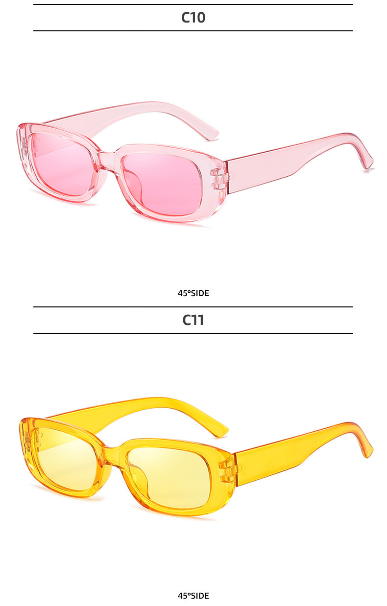 50g Weight Full Frame Glasses Structure Sunglasses Classification PC, UV400 Protection Lens Material Square Glasses Style Outdoor, Travel Occasion Solid Color Pattern Unisex Gender Casual, Simple Style Style Casual Simple Style Solid Color PC UV400 Protection Square Full Frame Women's Sunglasses 12