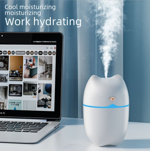 New Mini Night Light Cute Cat USB Humidifier for Home Bedroom Silent Small Desk Creative Gift