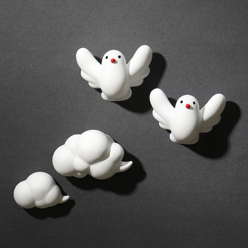 Angel Fat Pigeon Refrigerator Magnet Magnetic Sticker Cultural and Creative Products Resin Three-dimensional Creative Accessories DIY