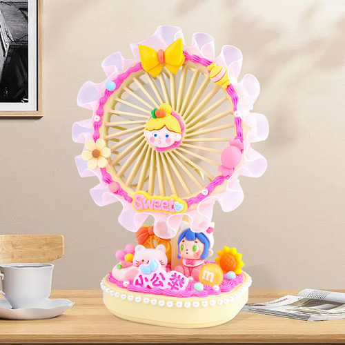 Children's Handmade DIY Cream Glue Small Fan USB Portable Craft Kit Creative Children's Day Gift Ornament